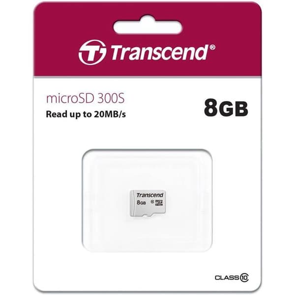 Transcend Premium 300S MicroSDHC-kort 8 GB Klass 10