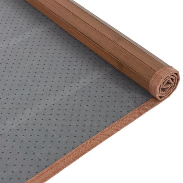 vidaXL Rektangulär matta brun 80x400 cm bambu, vardagsrumsmatta, köksmatta, rektangulär matta, sovrumsmatta 376920