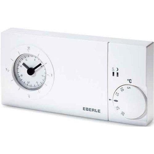 Programmerbar termostat - EBERLE - EASY3PW - Elektrisk - 16A - Vit