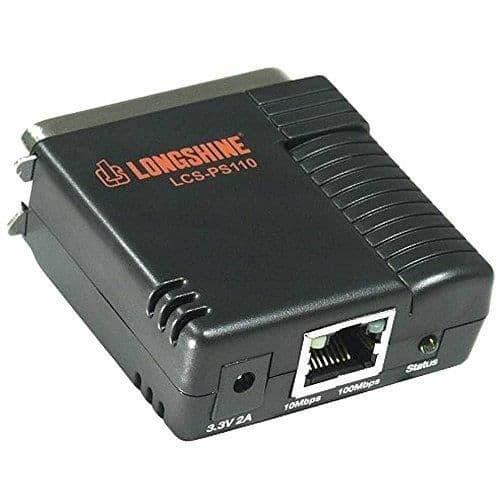 LONGSHINE 100 MBPS SERVER 1 X PARALLELL LCS PS110, LCS PS110