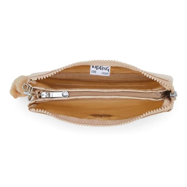 Kipling Toalettväska beige för kvinnor - Basic Plus Creativity Stor Plånbok L Glittrande Beige 319236