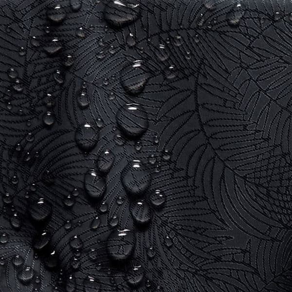 Bordduk - Gaia - Svart - 150x150 cm - Diskreta växtmönster