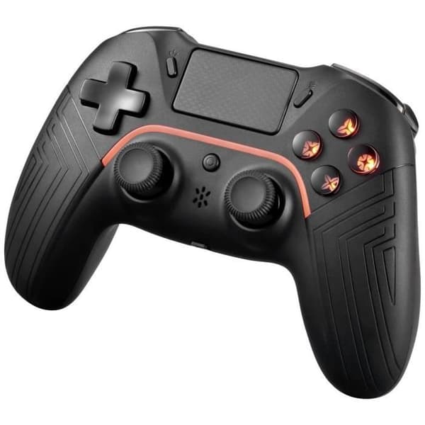 Spelkontroll - DELTACO GAMING - PS4 - Trådlös - Svart - 2 programmerbara makrotangenter