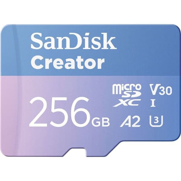 Minneskort micro SD - SANDISK - Extreme Creator - 256 Go - 190 MB/s - UHS-I