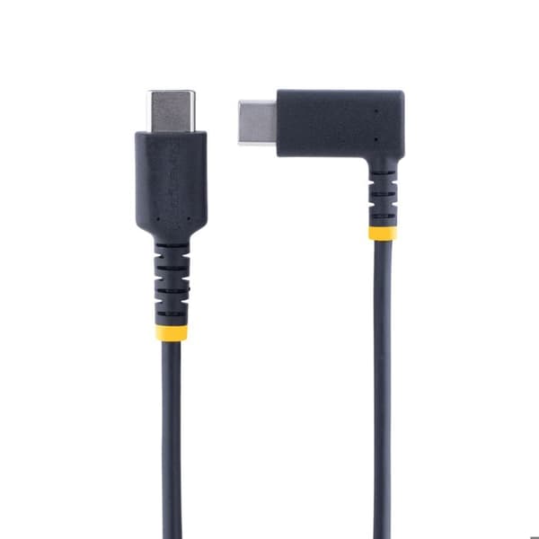 USB-C Laddningskabel - StarTech.com - 30 cm - 60W PD 3A - L format - Svart Aramidfiber