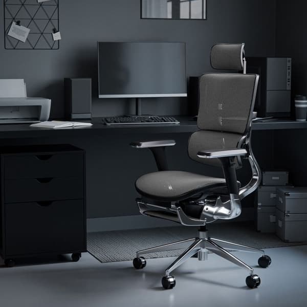 Ergonomisk stol DIABLO V-MASTER: Svart-Grå