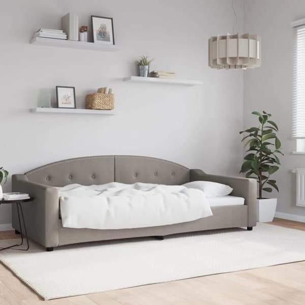 vidaXL Sängsoffa taupe 100x200 cm tyg 354191