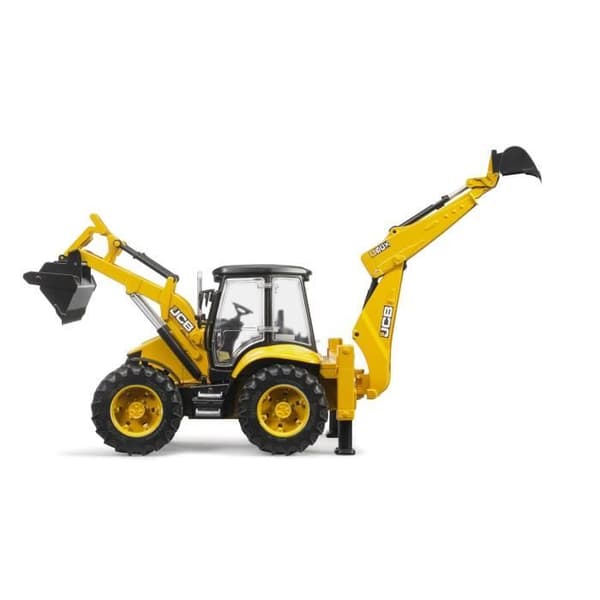 Traktorpär - BRUDER - JCB 5CX - Grävmaskin - Svängbart Säte - Öppningsbart Fönster