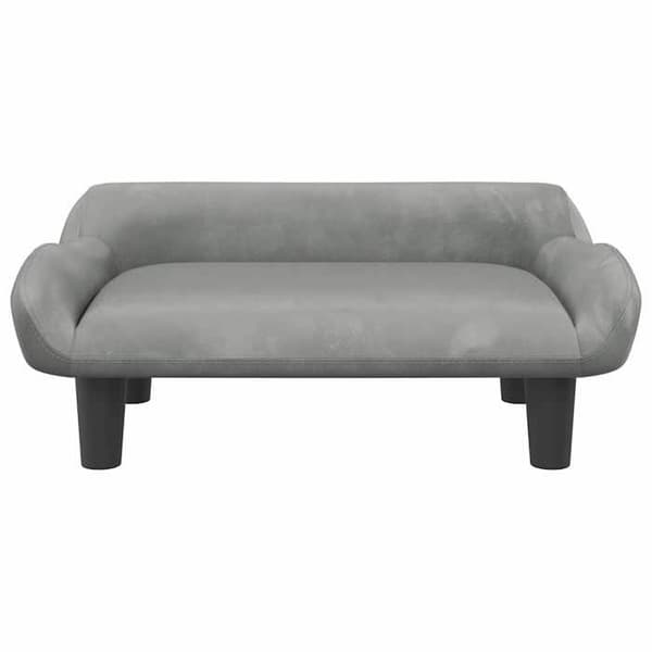 vidaXL Barnsoffa ljusgrå 70x40x24 cm sammet, mini soffa, mini soffa-stol, mini soffa för barn, soffa 3196350