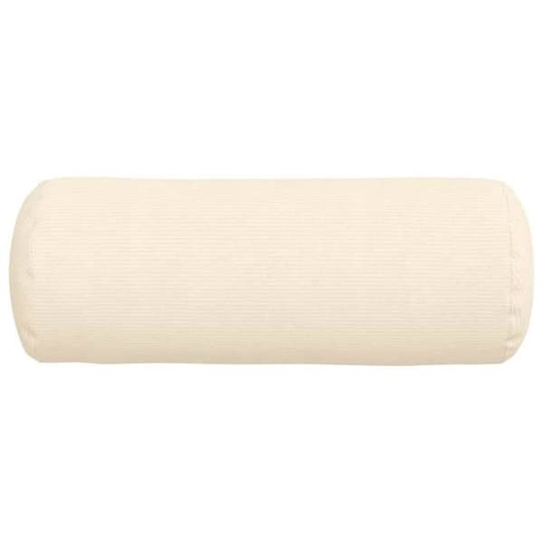 vidaXL Accentkuddar 2 st Kräm Ø 25 x 70 cm 42014348