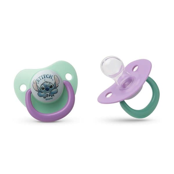 Set med 2 anatomiska nappar - THERMOBABY - Lilo & Stitch - Silikon - 6 månader+