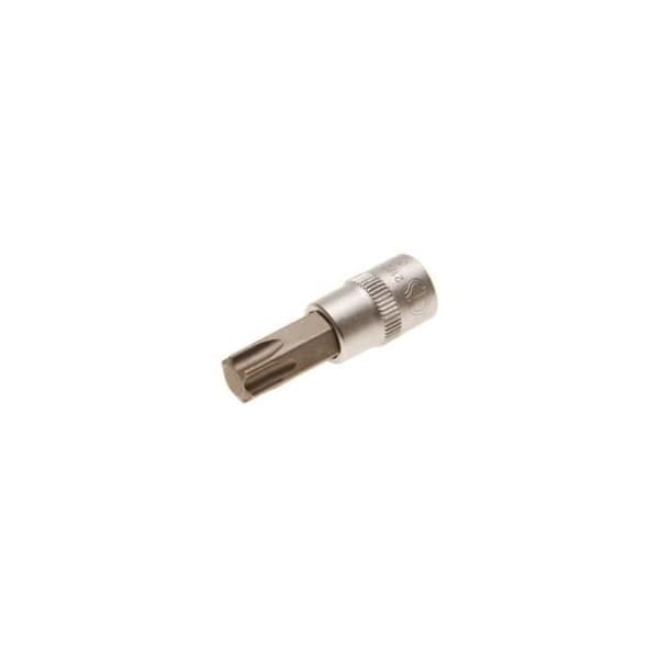 Hylsa med spetsar - BGS TECHNIC - T50 - 6,3 mm - Matt kromad