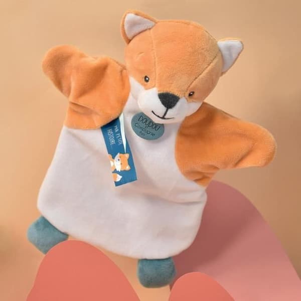 Marionett Doudou & kompani Räven - orange - 25/34 cm