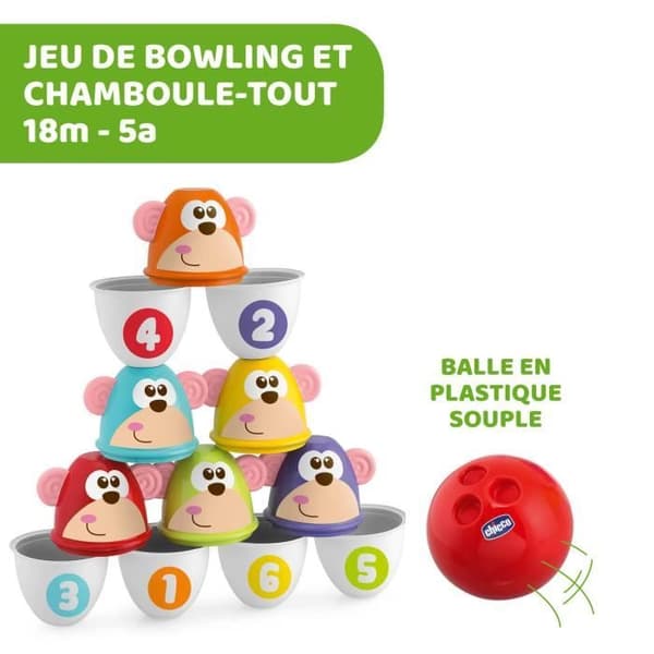 CHICCO Jungel bowling spel