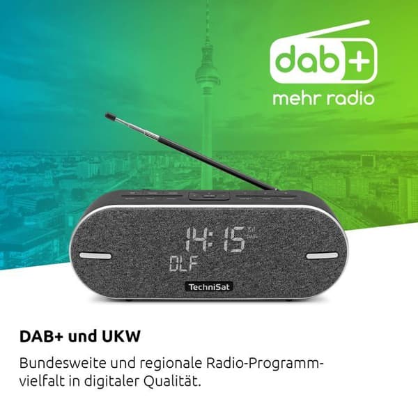 Högtalare - TechniSat - DIGITRADIO BT 2 - Bluetooth - DAB+ - Inbyggd klocka