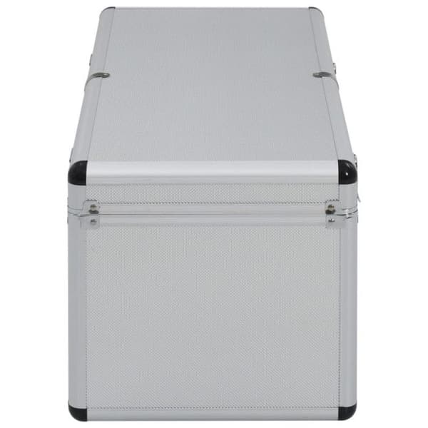 vidaXL Förvaringsboxar 2 st Silver Aluminium