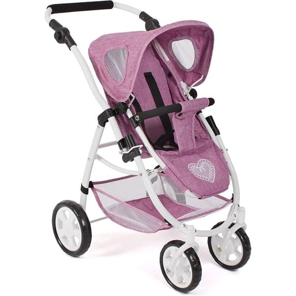 Dockvagn för dockor 3 i 1 EMOTION jeans rosa