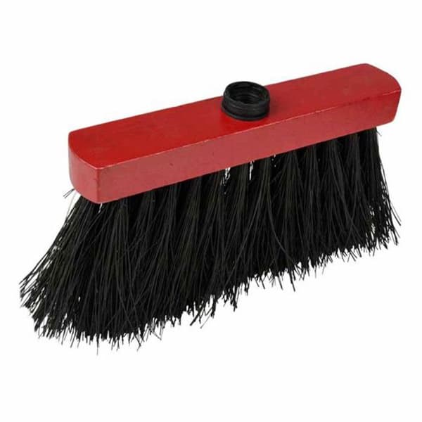 Träkvasthuvud "3 Rader" 26cm Röd & Svart
