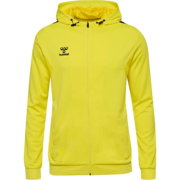 Huvtröja med dragkedja i polyester Hummel Authentic - gul