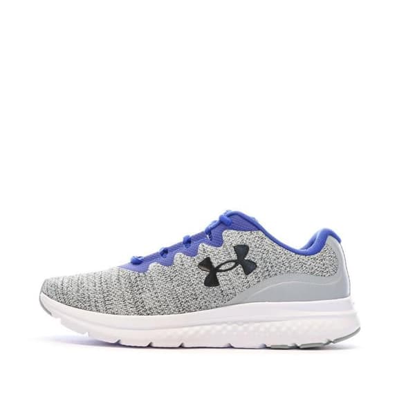 Grå/blå löparskor för män Under Armour Charged Impulse