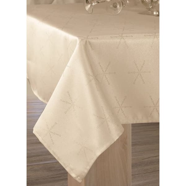 Le Linge de Jules — Rektangulär duk Lurex 150x240 cm, Kräm och Guld