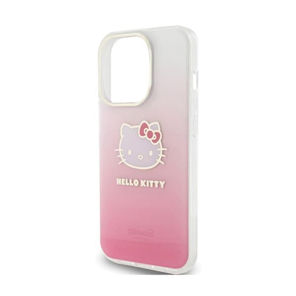 iPhone 15 Pro Max-fodral - HELLO KITTY - Gradient Electrop Kitty Head - Rosa - Ansluten enhet