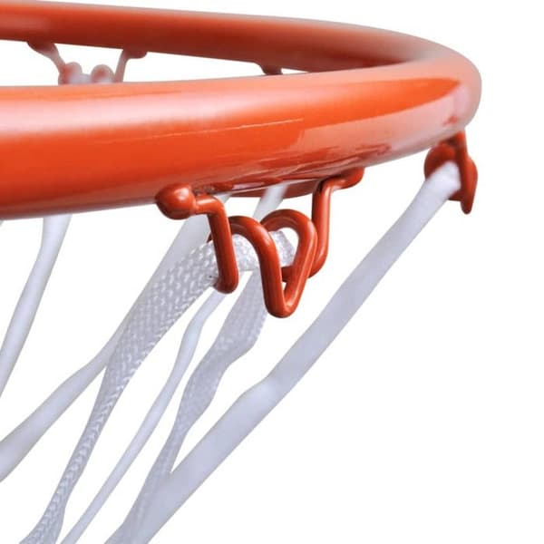 vidaXL Basketbåge Set med Nät Orange 45 cm