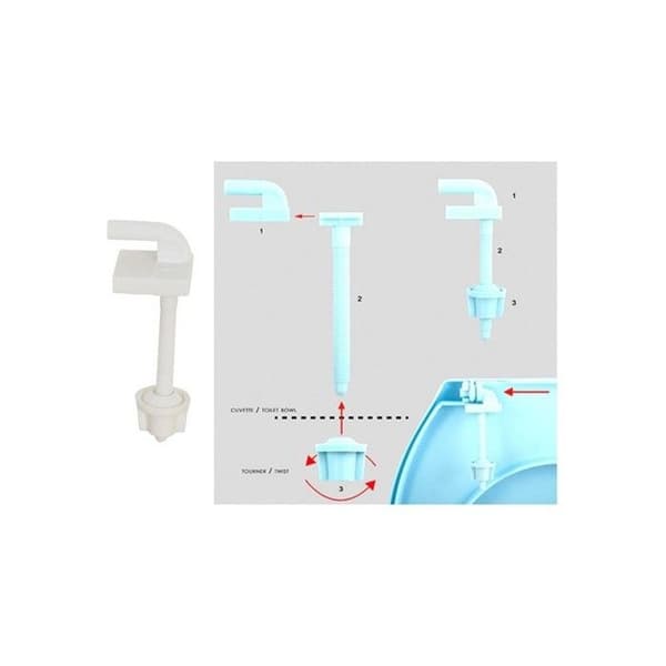Toalettsits - MSV - Vit PP - Polypropen - 46x37x3,5cm - Badrumstillbehör - Universal