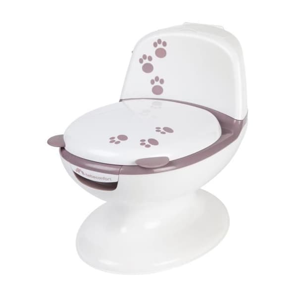 BEBECONFORT Mini toalett Panda, Pot med spolväska, Rosa