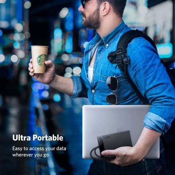 UGREEN Externt hölje USB 3.0 2,5 tum SATA HDD SSD 6TB Max 5Gbps