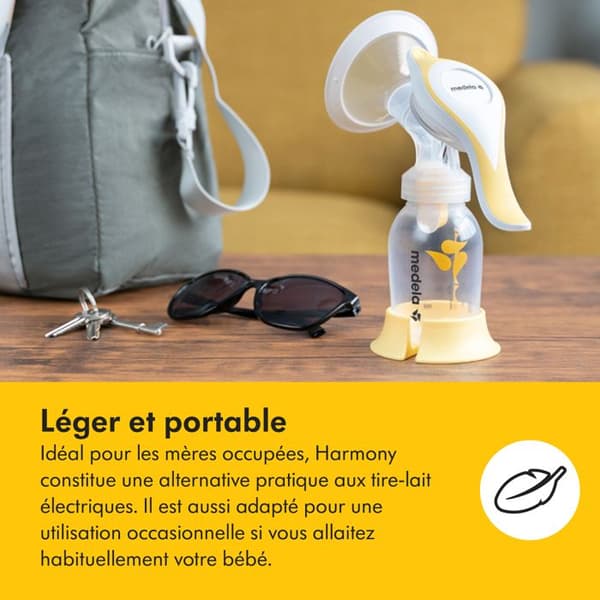 MEDELA - Manuell bröstpump Harmony Flex™ - Ergonomisk och lätt