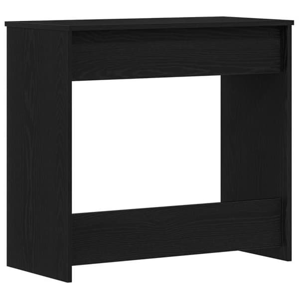 Svart kontor i ek 80x40x75 cm i ingenjörsträ