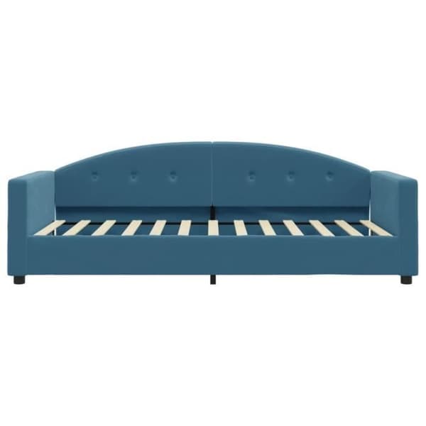 vidaXL Bäddsoffa blå 90x200 cm sammetsöverdrag 354135