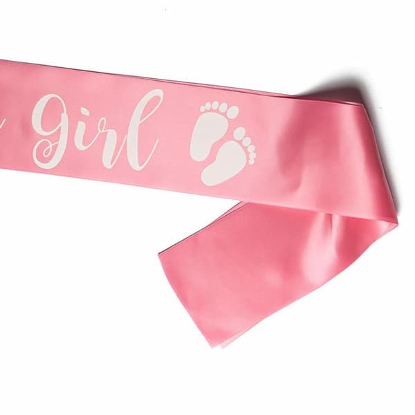 Sjalar - Olilly - Det är en flicka - Satin - Rosa - Babyshower Flicka