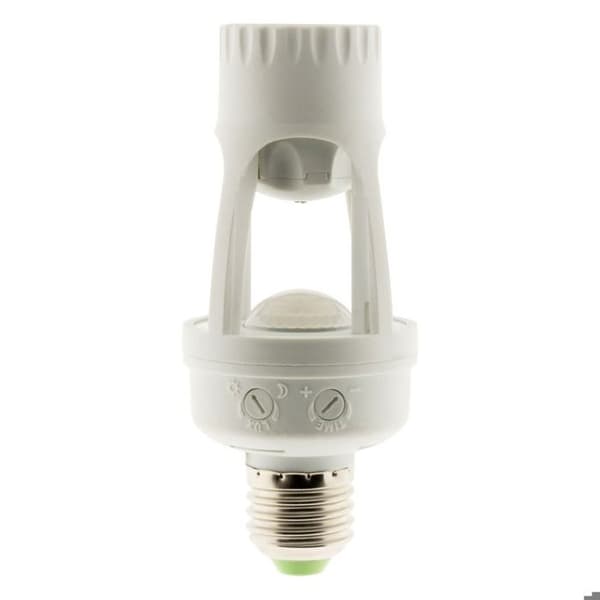 Douille E27 + inbyggd sensor - Vit - Zenitech