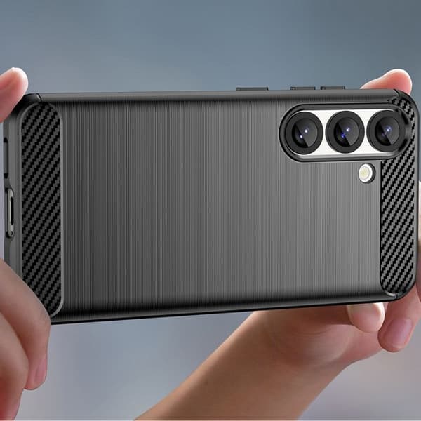 Silikonskal för Xiaomi Redmi Note 14 5G Carbon Case - svart