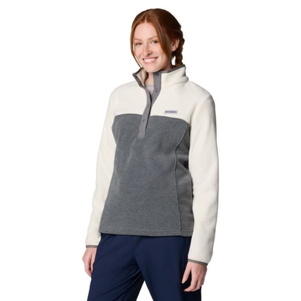 Columbia Benton Springs 1/2 Snap Pull-Over II Dam Grå - Polyesterfleece