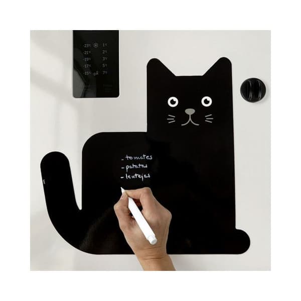 Svart magnetiskt tavla katt