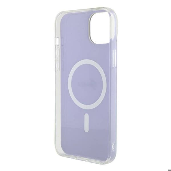 Coque Guess IML Iridescent MagSafe för iPhone 15 - Lila
