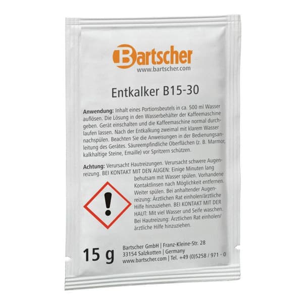 Avkalkningsmedel för Bartscher kaffemaskin - Paket med 30 doser Bartscher