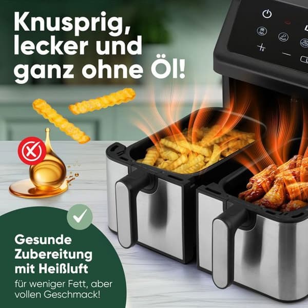 Profi Cook PC-FR 1296 H Luftfritös 9 l 2000 W rostfritt stål
