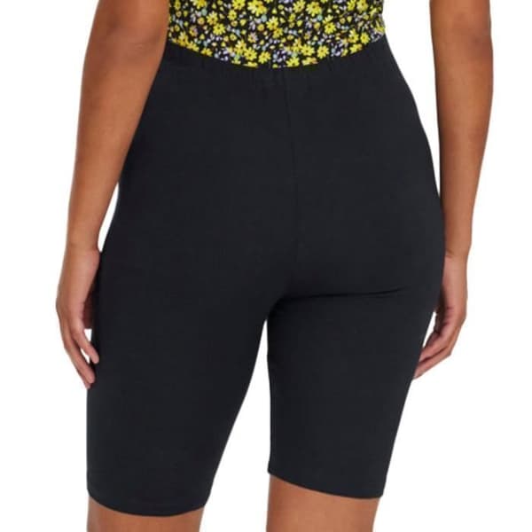 X2 Graviditetsshorts Svart/Gul Kvinna Mamalicious Biker