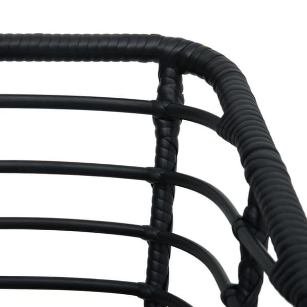 vidaXL 3-delad Bistro Set Poly Rattan Svart