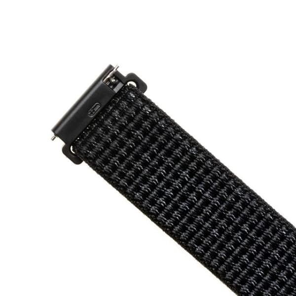 20 mm bred FAST nylonrem för smartwatch, reflekterande svart