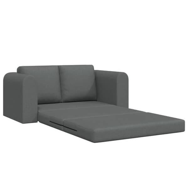 Sängsoffa 2 i 1 Mörkgrå 148x71x83 cm Tyg