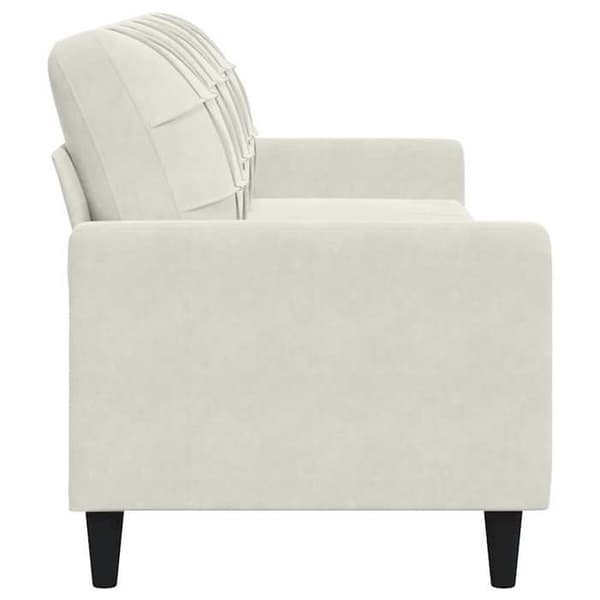 vidaXL 3-sitssoffa Creme 210 cm Sammet 4007652