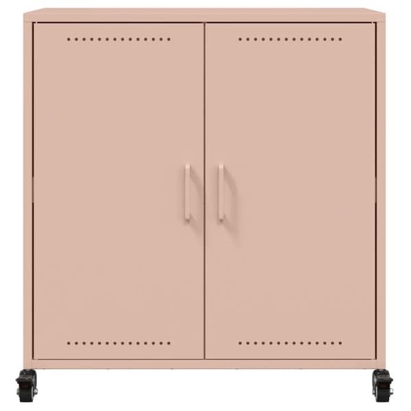 vidaXL Buffé rosa 68x39x72 cm stål 846657