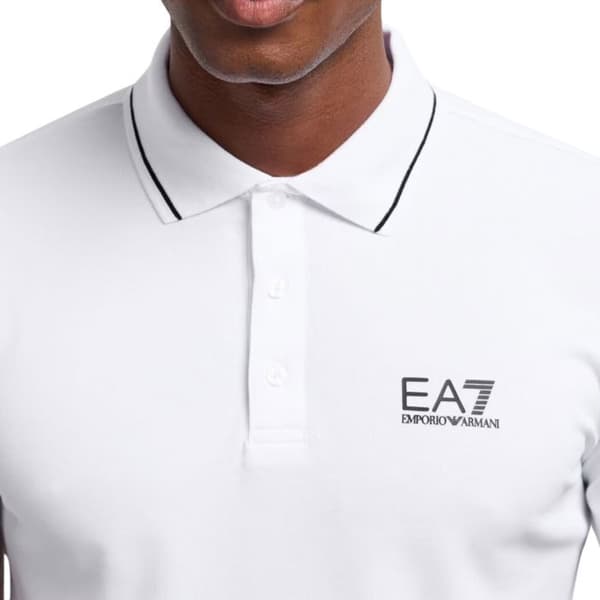 EA7 Polo Core Identity Piquet Vit - 8NPF16PJVUZ-1100