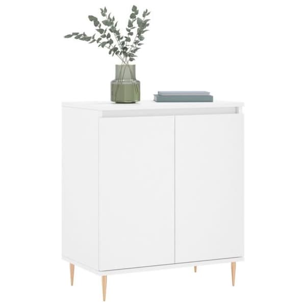 vidaXL Buffé Vit 60x35x70 cm Ingenjörsträ 827148