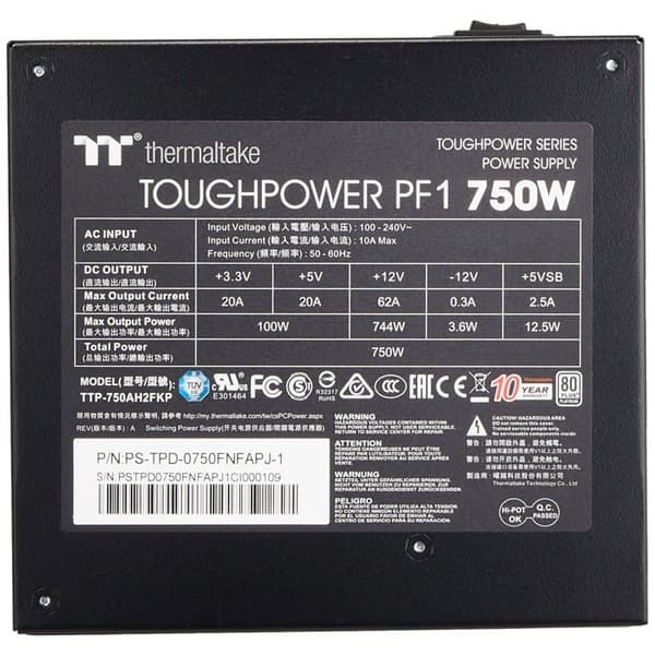 Strömaggregat - Thermaltake - Toughpower PF1 - 750 W - 80PLUS Platinum - Modulär